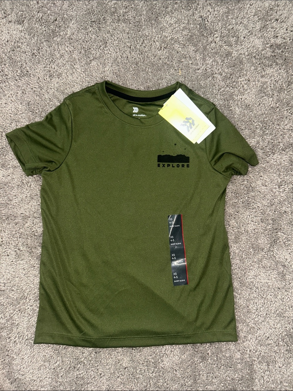 all in motion Olive Green 'Explore' Active Tee